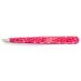 Nippes KOSMOS cosmetic tweezers in pink bevelled tip stainless steel colourful lacquered 9 cm long fine tweezers tear off eyebrow tweezers