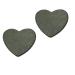 Yitana Schungit cell phone plate anti -radiation sticker schungit emf protection schungit stone heart shape sticker (black 2 pieces) black 2 pieces