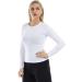 Cottonil Women's Top with Tight Sleeves and Tights of Cotton and Lycra - Cotton L White - Buy Online on GoSupps.com