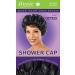 Black Vinyl Extra Large Shower Cap with Elastic Band - Won't Fall Off - Buy Online on GoSupps.com