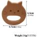 Wendysun 5pcs Cartoon Wood Teether Set - Natural Animal Cat Head Shape for Baby Teething - Beech DIY Pendant Toy - Buy Online on GoSupps.com