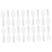 Buifulsic 20st prison toothbrush spoon toothbrush mini toothbrush handed toothbrush tiny toothbrush safety toothbrush clear toothbrush white nylon soft place short handle