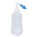 DAUZ Nasal Wash Bottle Portable Soothing Stream ABS Nose Rinse Bottle Transparent Professional 300ml for Home for Adults (Blue Nose with One Hole)
