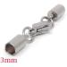 Honbay 10PCS 3mm Stainless Steel Leather Cord End Caps with Lobster Clasp for Jewelry Making - Buy Online on GoSupps.com