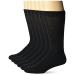 Dr. Scholl's Men's Diabetes & Circulator Socks - 4 & 6 Pair Packs - Non-binding Comfort and Moisture Management 13-15 Black