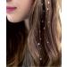 Hair Charms Jewelry - Silver Glitter Stones Stickers | 2 Sheet Pack for Stunning Hairstyles - Buy Online on GoSupps.com