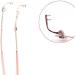 Deebow Glasses Spare Bar - Pink 1 Pair Borderless Glasses Repair Parts with 2-Hole Brackets & Rhinestones - International Shipping Available - Buy Online on GoSupps.com