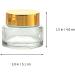 POPETPOP Lotion Travel Container Small Glass Containers 5.1X5.1X4CM Transparent Golden 1 - Buy Online on GoSupps.com