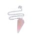 Crystal Pendulum Dowsing Pendulum Healing Crystals Orgonite Crystal Point Scrying Dowser 100% Genuine Gemstone Handcrafted Healing Crystal Gifts Witchcraft Supplies (Rose Quartz Gemstone)