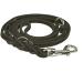 Fat leather Gleile 3-way adjustable leather line braided for dogs 96 models to choose from (3m x 10mm black stainless steel hook) 3m x 10mm black stainless steel hook