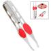 LHKJ LED Tweezer Women Eyebrow Clip with Spotlight LED Tweezers with Light Professional Tool LED Light Stainless Steel Eyebrow Tweezer Hair Removal Makeup Tools - Buy Online on GoSupps.com