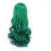 ColorfulPanda Long Wavy Green Ombre Cosplay Wig for Women - Synthetic Hair Halloween Party Wig - Buy Online on GoSupps.com