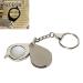 Magnifying Portable 8X Folding Key Ring Glass Magnifier with Key Chain Waterproof Daily Magnifying Glass Loupe Pocket Tool Made in China