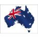 AUSTRALIAN FLAG PREMIUM A4 ICING CAKE TOPPER AUZZIE AUSTRALIA D1 - Buy Online on GoSupps.com