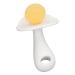 Baby Teether Stick Newborn Teething Toy Easy Clean Sensory Development Candy Shape Large Silicone Boiled for 6-12 Months (Yellow White)