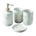 Bathroom Accessories Set of 4 Lotion bottle of mouthwash cups soap shell toothbrush holder multifunction household supplies toilet items delivers white four-piece set