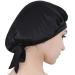 Silk Sleeping Cap for Women & Girls - Soft Hair Bonnet for Long Hair Care - Black - Buy Online on GoSupps.com