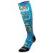 Zensah Anti-Blister Knee High Running Compression Socks for Men & Women Dinosaurs Small