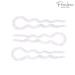Parcelona French Slick Small Clear Wavy Chignon U Shaped Set - 3 Hair Pins - Made in France - Buy Online on GoSupps.com