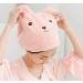 WOIWO Super Soft Microfiber Bath Towel Hat - Quick Drying Cute Cartoon Pattern Ultra Absorbent Hair Towel - Pink - Buy Online on GoSupps.com