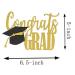 GotGala Gold Glitter Grad Cake Topper Double sided Glitter Congrats Graduation Topper for Graduation/Grad Party Decorations - Buy Online on GoSupps.com