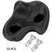 Dilwe Rock Climbing Holds 10 Pcs Kit with Hardware - Safety Comfortable Stones for Children Playground - Black - Buy Online on GoSupps.com