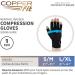 Copper Fit ICE Compression Gloves - Menthol & Coq10 Infused for Recovery - Black, Small/Medium - Buy Online on GoSupps.com