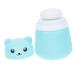 Beavorty powder puff box simple powder puff bottle grooming kit dusting powder with puff for women baby powder containers setting mini powder food grade pp travel Storage Box cosmetic 10X7CM Blue