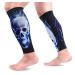 visesunny Night Skull Pattern Calf Compression Sleeves Leg Compression Socks for Calves Running Men Women Youth Best for Shin Splint Muscle Pain (1 Pair)