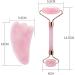 Jade Roller Gua Sha Set Natural Face Roller Skin Care Tools for Puffy Eyes Relief Anti Aging (A+ Rose Quartz) - Buy Online on GoSupps.com