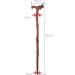 Durable Wooden Ergonomic Design Longterm Grip Not Tired Fourlegged Nonslip Stick Brown Interesting - Buy Online on GoSupps.com