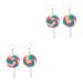 Holibanna 8 Pcs Large Dangle Earrings for Women Ear Decorations Polymer Clay Earrings Lollipop Earrings Turquoise Hoop Earrings for Women Creative Earrings Thick Circle Cane 3X5.3CMx2pcs Assorted Color 4x2pcs