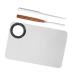 1 Set Color Stick Palette Waxing Spatula Cream Makeup Color Mixing Plates Makeup Palettes Metal Color Palette Tool Foundation Palette Pigment Stainless Steel Paint