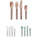 Design Letters Tritan Cutlery Set for Baby and Kids 4pcs (Nude) - BPA, BPS, and EA-Free with Alphabet Print - Drop-Safe & Dishwasher Safe - Buy Online on GoSupps.com