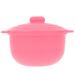 Beaupretty Wachs melmer Silicone bowl silicone utensils travel container travel stake children's tools Travel accessories for children portable heating devices hair removal travel bottle travel pebbles pink 14x11 cm.