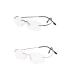 Rimless reading glasses super light titanium reading aid for women and men black silver +1.50