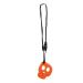 Heat Resistant Chew Teething Necklace | Durable Orange Skull Teether | Stress Relief Toy for Babies - Buy Online on GoSupps.com