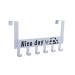 Alipis Over Door Clothes Hanger Rack Over The Door Coat Rack Storage Rack Coat Hanger Hanging Door Indoor medium White
