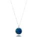 Buy PILL THING Round Pill Locket Necklace - Waterproof Med Box Jewelry Secure Holder for Medication Photo Keepsake - Silver & Lapis - 26" Chain - Buy Online on GoSupps.com