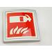 Notlok Safety Work Fire Extinguisher Shield 15x15cm | Glossy CO2 Pictogram | Durable Brushed Aluminum Frame | DIN EN ISO 7010 Compliant - Buy Online on GoSupps.com