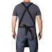 StyleCraft Heavy Weight Waterproof Barber-Salon Apron | Cross Back Strap & Pockets | Black - International Shipping Available - Buy Online on GoSupps.com