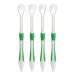 4 pieces of 3-page toothbrush travel toothbrush with three bristles autism sensory toothbrush for adult dental care and gum care deep cleaning for every tooth (green)