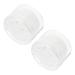 Minkissy 2st French manicure stamp manicure DIY stamper manicure print joint stamp made of silicone diy stamper scraper round joint stamp heads French white stencil nail pebbles