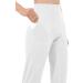 Rosemmetti Women's High Waist Tapered Joggers - White | Perfect for Workout, Yoga, and Running - Buy Online on GoSupps.com