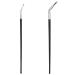 2PCS Eyelash Brush& Angled Eyeliner Brush Double Layer Fiber Folding Angle Scalloped Lash Brush Portable Lash Fan Brush with Smooth Long Handle for Travel