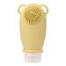 Sweetness Silicone Travel Bottle Empty Container with Facial Cleansing Brush for Shampoo and Lotion D