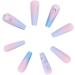 Joselin 24 Pieces Pink and Blue Gradient Camellia False Nails Removable Press On Nails - Buy Online on GoSupps.com