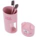 Zerodeko Cartoon Toothbrush Tumblers - Set of 2 Pink Bathroom Cups | Travel-Friendly Tooth Mugs (6.5x20.5 cm) - International Shipping Available - Buy Online on GoSupps.com