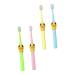 Beaupretty 4 pieces cartoon baby toothbrush cartoon-bristle toothbrush toothbrush for babies children manual toothbrush youth toothbrush children's tooth sensitive pp travel tool manual