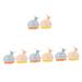 Tovinanna 8 StK Shampoo massage brush silicone shampoo scalp peeling brush Professional scalp brush abrasion-resistant peeling for the scalp massage accessories.